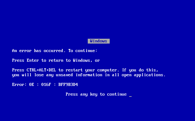 Windows_9X_BSOD